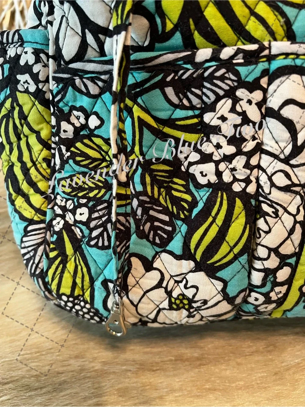 VERA BRADLEY Island Blooms 2012 Stroll Around Baby Diaper Bag Tote Turquoise